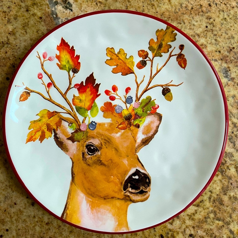 Pier 1 Autumn deer plate 8 1/2”